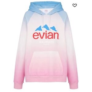 Balmain x Evian gradient-effect hoodie
